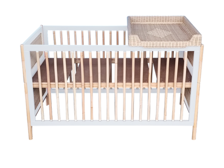 Theo Bebe Oceania Wielofunkcyjne Łóżeczko Ratanowe 70x140cm Neige