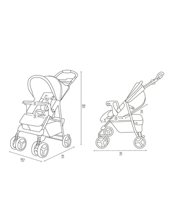 MoMi Isla Wózek Spacerowy Różowy