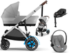 Cybex E-Gazelle S Wspomagany Wózek Głęboko- Spacerowy + Cybex Cloud G I - Size Fotelik Samochodowy + Baza G