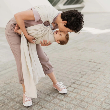 Boba Chusta Kólkowa Boba Z Lnu - Beżowa