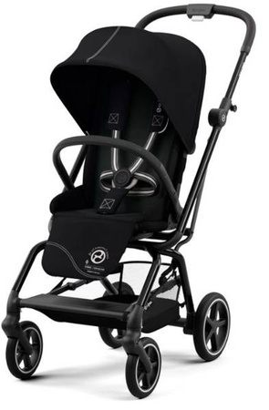Cybex Eezy S Twist + Plus 2 Wózek Spacerowy Czarna Rama Leather Moon Black 2023