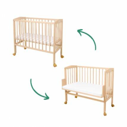 Waldin Łóżeczko Dostawne 2w1 z Materacem Natural