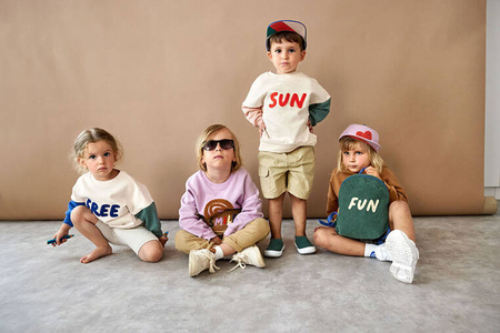 Lassig Bluza z bawełny organicznej GOTS Little Gang Sun milky 7-12 m-cy