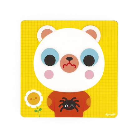 Janod Magnetyczna układanka Emocje Miś 2+