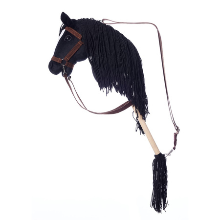Hoppihorse Koń na Kiju Hobby Horse A4 Czarny 64cm