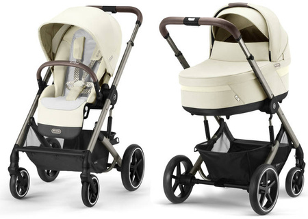 Cybex Balios S Lux Wózek Głęboko-Spacerowy Seashell Beige 2023 Rama Taupe