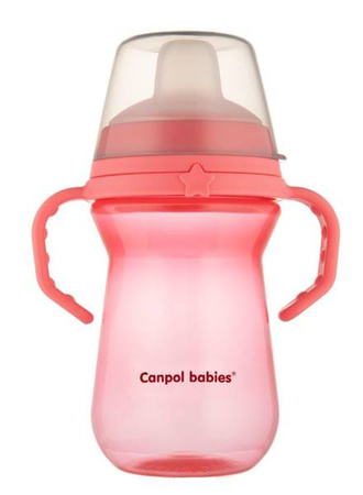 Canpol Babies FirstCup Kubek z Silikonowym Ustnikiem 250ml Różowy 56/615_pin