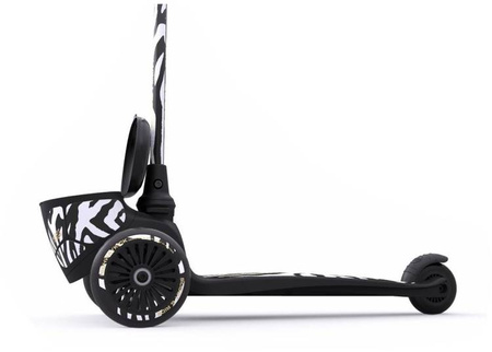 Scootandride Highwaykick 2 Lifestyle Hulajnoga Trójkołowa Balansowa z Zamykanym Schowkiem 2+ Zebra