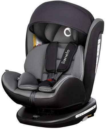 Lionelo Bastiaan 360° Fotelik Samochodowy 0-36kg Grey/Black