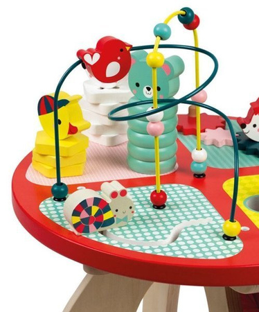 Janod Stolik Edukacyjny Drewniany Duży Baby Forest