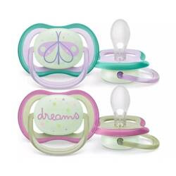 Avent Philips Smoczek Uspokajający Ultra Air 0 - 6 2szt Motyl Dreams Świecący w Nocy