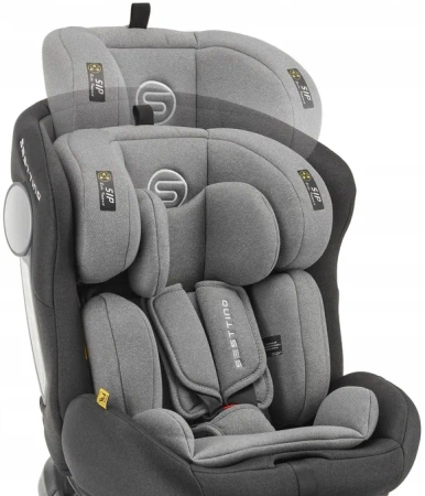 Sesttino Hexagon Pro i-Size Fotelik Samochodowy Gray/Black 0-36 kg