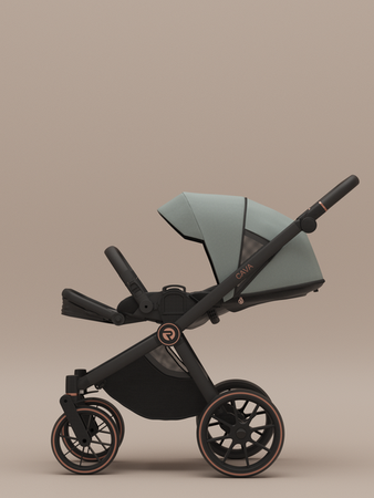 Riko Cava Wózek Głęboko-Spacerowy 12 Sage