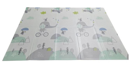 Petite&Mars Dwustronna, Składana Mata do Zabawy Campy Elephant&City