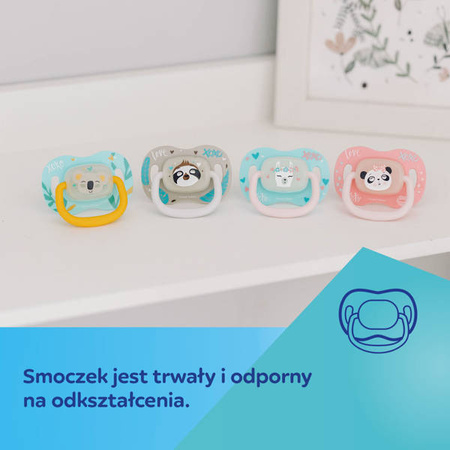 Canpol Babies Smoczek Silikonowy Symetryczny 18m+ Exotic Panda 34/922_pand