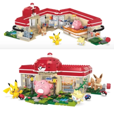 Mattel Mega Pokemon - Leśne Centrum Pokemonów Zestaw Klocków Konstrukcyjnych