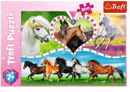 Trefl Piękne Konie Puzzle 200 Elementów