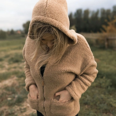 Zaffiro Kurtka dla Kobiet Zoya Wełniana Nevada XL Brown