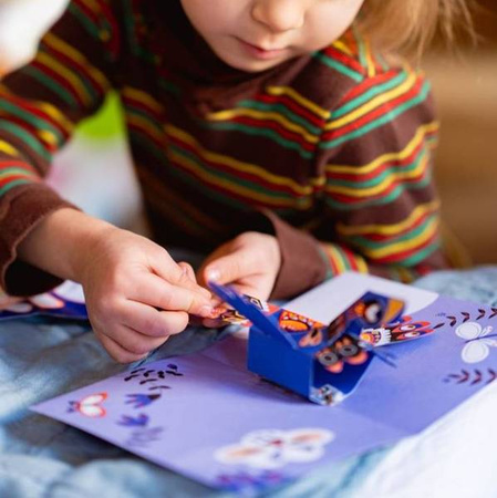 Janod Zestaw Kreatywny Przestrzenne Kartki Pop-Up 3D Zwierzęta 6+