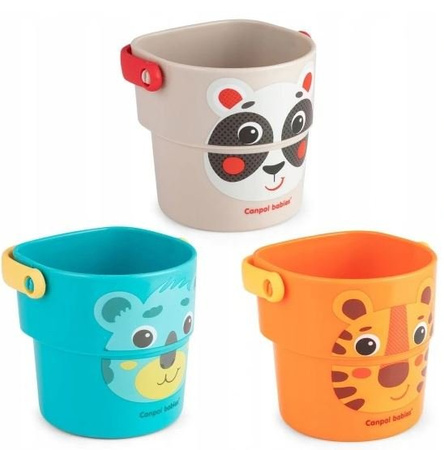 Canpol babies wiaderka do kąpieli HELLO LITTLE 3szt. 56/000