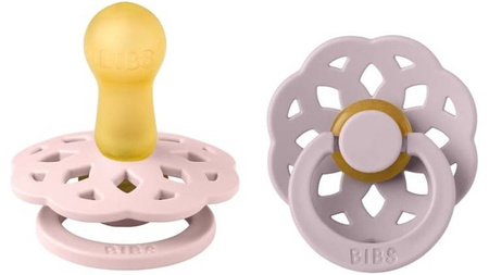 Bibs Boheme 2-Pak Smoczki Uspokajające Kauczukowe Hevea Rozmiar M Blossom & Dusky Lilac