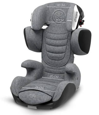 Kiddy Cruiserfix 3 Fotelik Samochodowy 15-36kg Grey Melange - Icy Grey