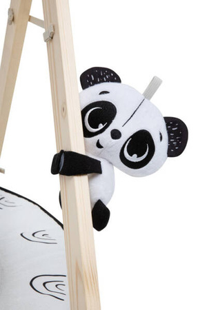 Tiny Love Décor Gimnastyka / Mata Edukacyjna z Drewnianym Stojakiem Czarno-biała