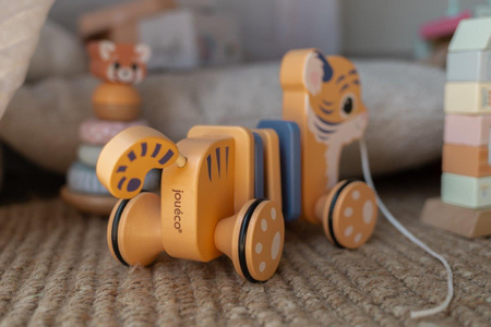 Joueco Drewniany Tygrysek na sznurku