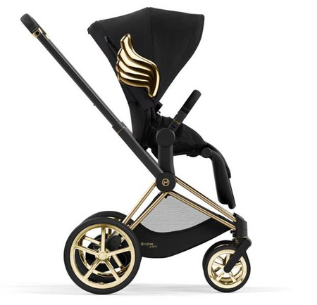 Cybex e-Priam 4.0 Wózek Głęboko-Spacerowy Rama + Tapicerka + Gondola 2w1 Black Wings by Jeremy Scott