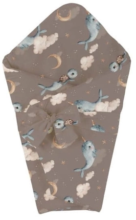 Waldin Kołdra Bambusowa 75x75 Wieloryb Brązowy