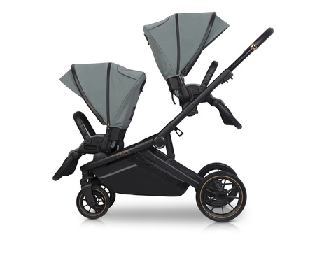 Cavoe Avec 2024 Wózek Głęboko-Spacerowy Bliźniaczy 2w1 Boho Green