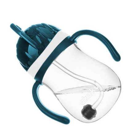 Akuku Bidon ze Słomką z Odważnikiem Blue/Grey A0166