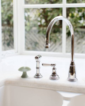 EZPZ Silikonowa Myjka Czyścik Do Naczyń Bez Bakterii Szary Pastelowa Zieleń