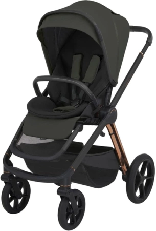 Espiro Miloo 2025 Wózek Głęboko-Spacerowy 204 Luxury Green + Cybex Aton B2 i-Size Fotelik Samochodowy 0-13kg + Baza One Volcano Black