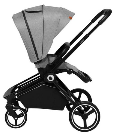 Lionelo Mika Wózek Głęboko-Spacerowy + Fotelik Samochodowy 0-13 kg 3w1 Grey Stone