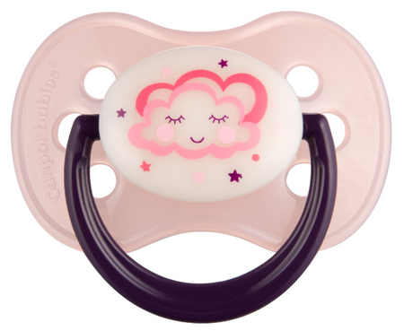 Canpol Babies Smoczek uspokajający silikon 6-18m okrągły NIGHT DREAMS