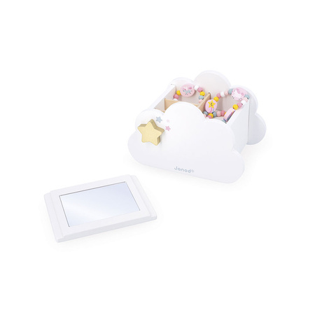 Janod Szkatułka na biżuterię z lusterkiem, naszyjnikiem i bransoletką Jednorożce 3+