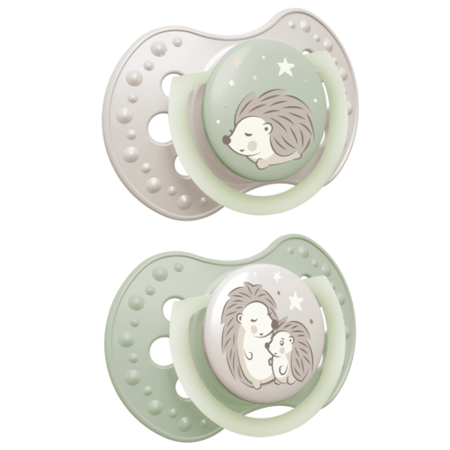 Lovi Night&Day Hedgehog Smoczek Silikonowy Dynamiczny 6-18m 2 szt 22/930