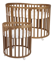 [OUTLET] Waldin Łóżeczko Dziecięce Owalne 7w1 z Materacem Vintage