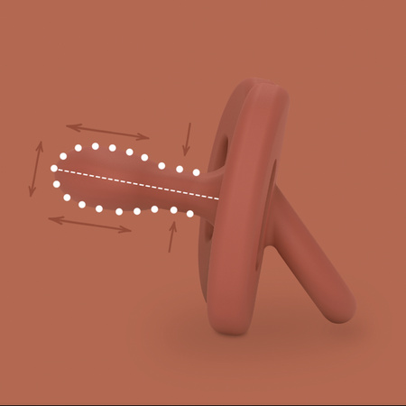 Suavinex SX Pro All Silicone Smoczek Silikonowy Fizjologiczny 0-6m Colour Essence Ceglasty