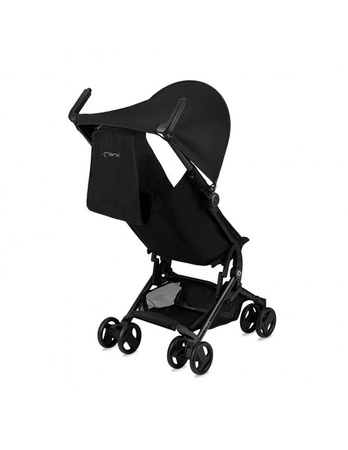 MoMi Grace Wózek Spacerowy z Plecakiem Czarny