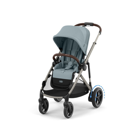 Cybex E-Gazelle S Wspomagany Wózek Spacerowy Rama Taupe Stormy Blue