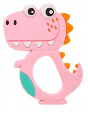 Bocioland Gryzak Silikonowy Dino Różowy BOC0508