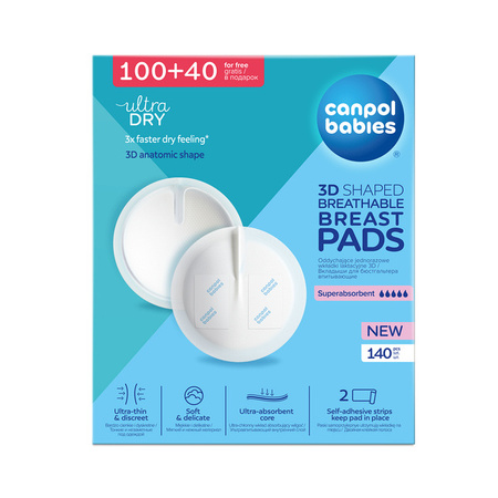 Canpol Babies Wkładki Laktacyjne Z Paskiem Samoprzylepnym 140 Szt. 1/654