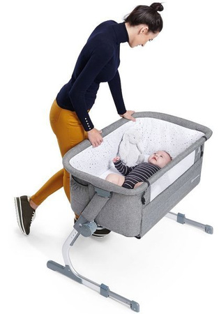 Kinderkraft Uno Up Łóżeczko Dostawne Grey Melange