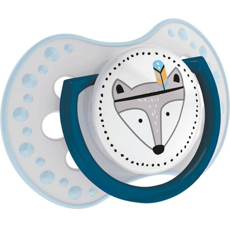 Lovi Dynamiczny Smoczek Uspokajający Silikonowy 0-3m 2szt. 22/855 Indian Summer Boy