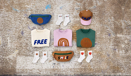 Lassig Bluza z bawełny organicznej GOTS Little Gang Rainbow lilac 4-6 lat