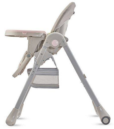 Kinderkraft Tastee Krzesełko Do Karmienia Beżowe || Pink Leaf