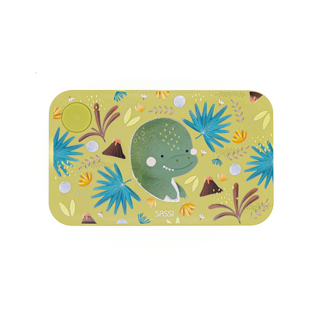 Sassi Plastikowy lunchbox pojemnik z rPET Dinozaur
