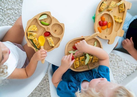 Eco Rascals Miseczka Bambusowa z Przyssawką Słonik Zielony